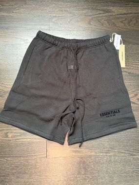 Fear Of God Essentials Shorts SS22 Stretch Limo Black Size Medium
